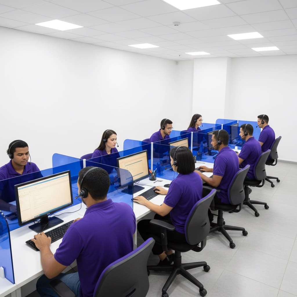 Equipe de atendimento da Faculdade Global